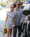 Nicole Richie wearing summer dress in Hollywood