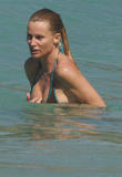Nicollette Sherdian - Bikini Thong Candids at the Beach in Saint Barthelemy