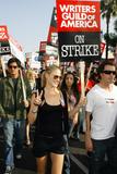 Ali Larter - Writer's Guild strike on Hollywood Bolevard in Los Angeles