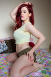 Jessica Dawson in Shorts On The Bed-m3t8qq5lv6.jpg